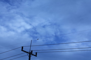 electric pole cloud sky background