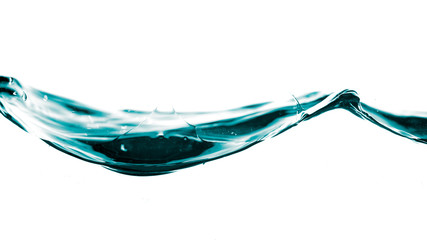 Wall Mural - Water smooth wave in a wave isolated on white background