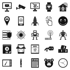 Poster - Hardware icons set. Simple set of 25 hardware icons for web isolated on white background
