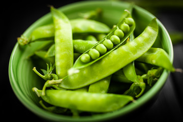 Fresh green peas