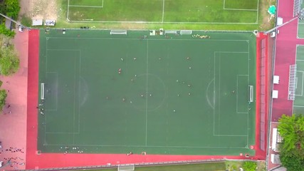 Canvas Print - Top view of football court