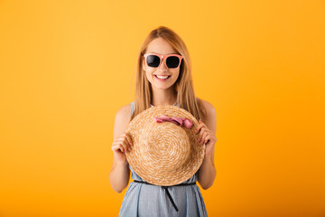 Canvas Print - Portrait of a cheerful young blonde woman