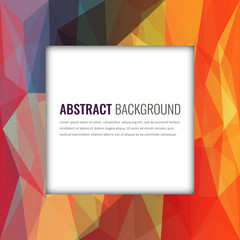 Wall Mural - Polygonal background with abstract multicolored mosaic. Vector
