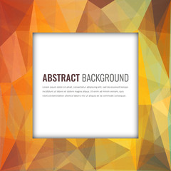 Wall Mural - Polygonal background with abstract multicolored mosaic. Vector