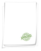 Approved Stamp On Blank Paper