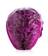 Wall Mural - Purple cabbage isolated on white background