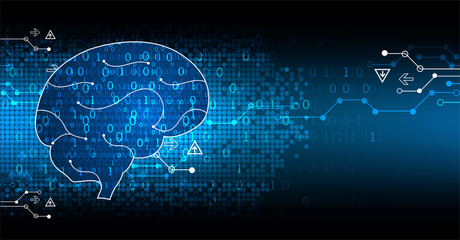 Abstract digital brain,technology concept. Vector