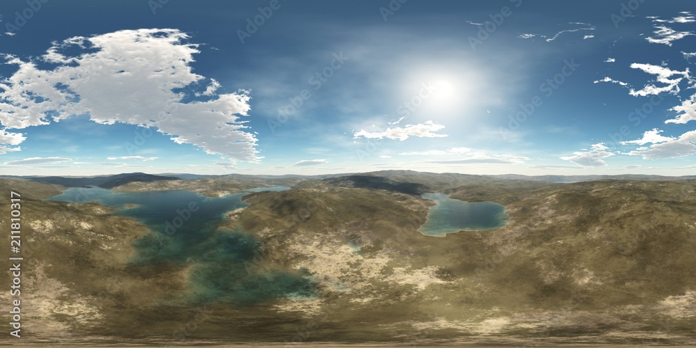 Environment map. HDRI map. equidistant projection. Spherical panorama ...