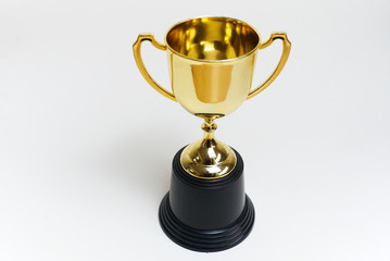 Wall Mural - trophy on white background,win concept.