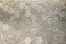 Textured Hexagon Patterned Tile Background Floor Or Wall