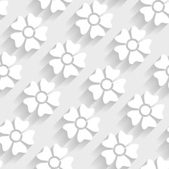 Wall Mural - light seamless pattern with paper flowers