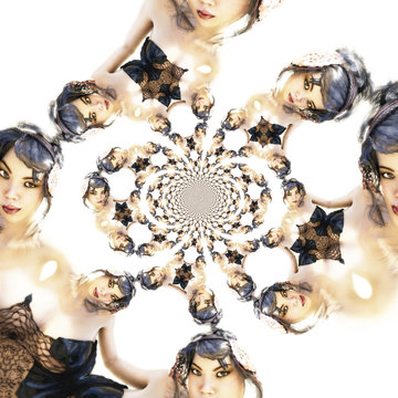 Digital 3D Illustration of a Female Portrait, digital Model