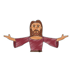 Poster - Jesuschrist cartoon isolated vector illustration graphic design