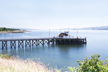 Kilcreggan Pier Old Victorian Structure In Argyll And Bute On The River Clyde During The Summer