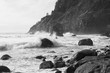 Breaking waves in Black and White, Cape Meares, Tillamook County, Oregon