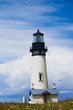 Yaquina Head Lighthouse on a sunny morning, Newport, Oregon