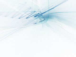 Fototapete - Abstract blue and white background texture. Dynamic lines and halftone effects pattern. Detailed fractal graphics. Science and technology concept.