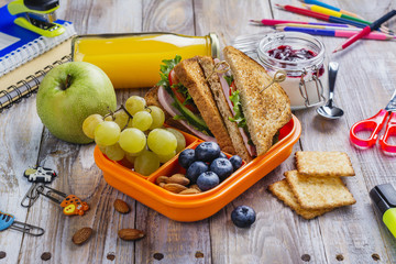 Wall Mural - Healthy kids lunchbox