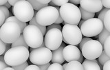 Fototapeta Perspektywa 3d - White Easter eggs background