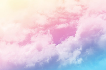 Wall Mural - sun and cloud background with a pastel colored
