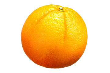 Sticker - Fresh orange fruit isolated on white background.