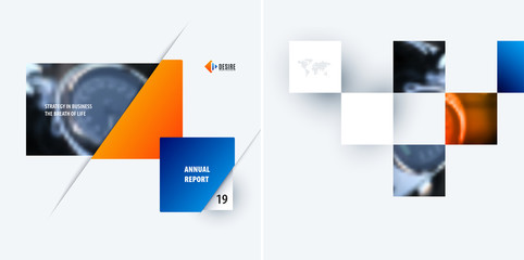 Poster - Abstract design of colourful vector elements for modern background with rectangular shapes for business branding finance.