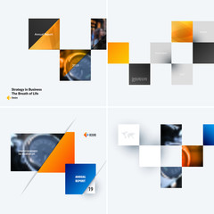 Poster - Abstract design of colourful vector elements for modern background with rectangular shapes for business branding finance.