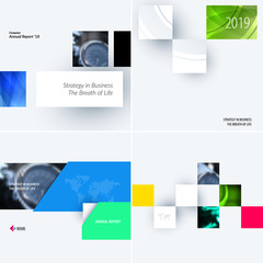 Poster - Abstract design of colourful vector elements for modern background with rectangular shapes for business branding finance.