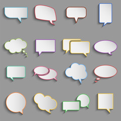 Aufkleber - Vector colorful bubble speech icons set