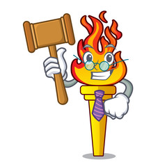 Wall Mural - Judge torch mascot cartoon style