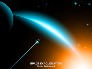 space exploration vector background