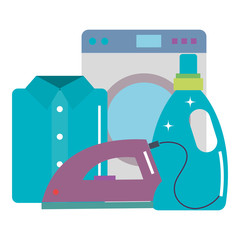 Wall Mural - wash machine laundry service vector illustration design