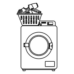 Poster - wash machine laundry service vector illustration design