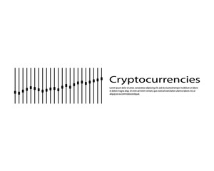 Wall Mural - Graph of cryptocurrency. Graphics and analytics of cryptography. vector illustration