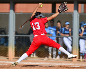 Wall Mural - Fast Pitch Softball Pitcher Throwing a Strike