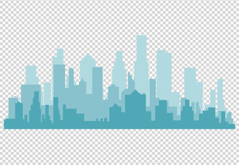 city skyline vector illustration. urban landscape. daytime cityscape in flat style