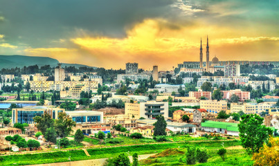 Poster - Skyline of Constantine at sunset. Algeria