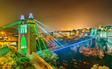 Canvas Print - Sidi M'Cid Bridge across the Rhummel River in Constantine, Algeria