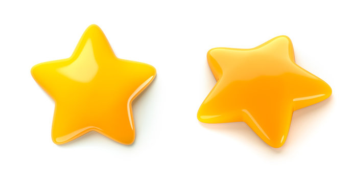 3d render star icons set. Collection icon design for game, ui, banner, design for app, interface, game development. Cartoon isolated