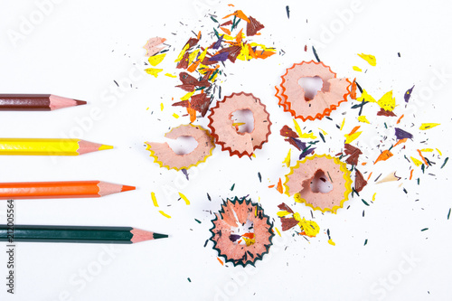 Fotografia, Obraz School accessories on white background, back to school concept