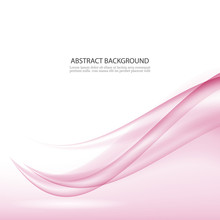 Vector Abstract Pink Waves Background.