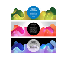 Wall Mural - set of abstract banner background designs in vector format, for your design needs such us promotiona
