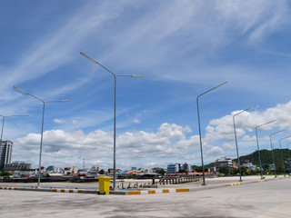 Wall Mural - Hua Hin pier with blue sky in sunny day.