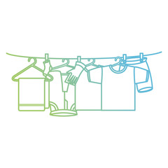 Wall Mural - clothes drying on wire