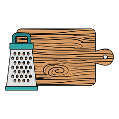 Wall Mural - wooden kitchen board with grater