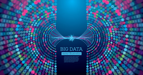 Big Data Futuristic Science Background with Copy Space.