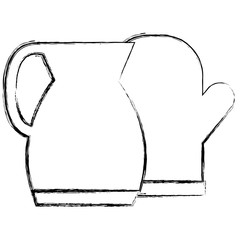 Wall Mural - utensil teapot with glove