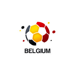 Abstract Belgium Football Logo designs vector, Soccer championship banner vector