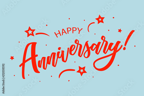 Happy Anniversary Card Beautiful Greeting Scratched Calligraphy