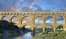 Roman Aqueduct, Pont Du Gard, Nimes, France, Europe